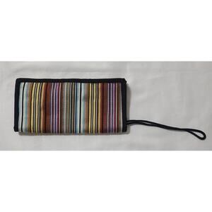 Tibetan Refugee Wallet Handmade Travel Passport Organizer Striped Woven In India